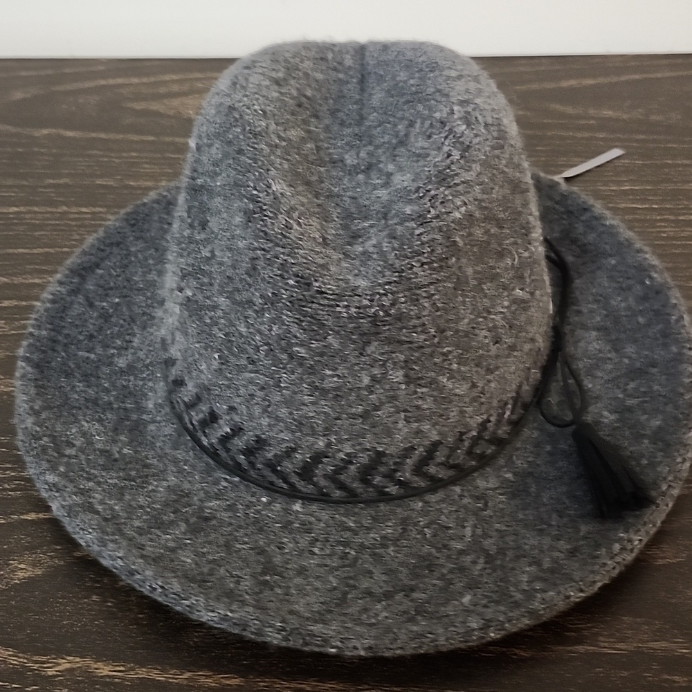 Callana Grey Wool Fedora Hat Nwt New Knit Millinery - Picture 4 of 10
